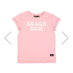 Rock Your Kid Beach Bum Pink Graphic Tee 3T